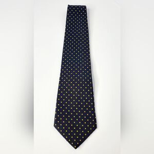Noble Hand-made Tie Black with Gold Print